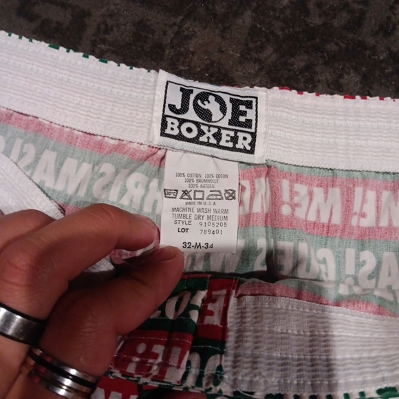 VINTAGE Joe Boxer Jingle Bells Novelty Boxers Size Large Christmas Guess - Picture 2 of 3